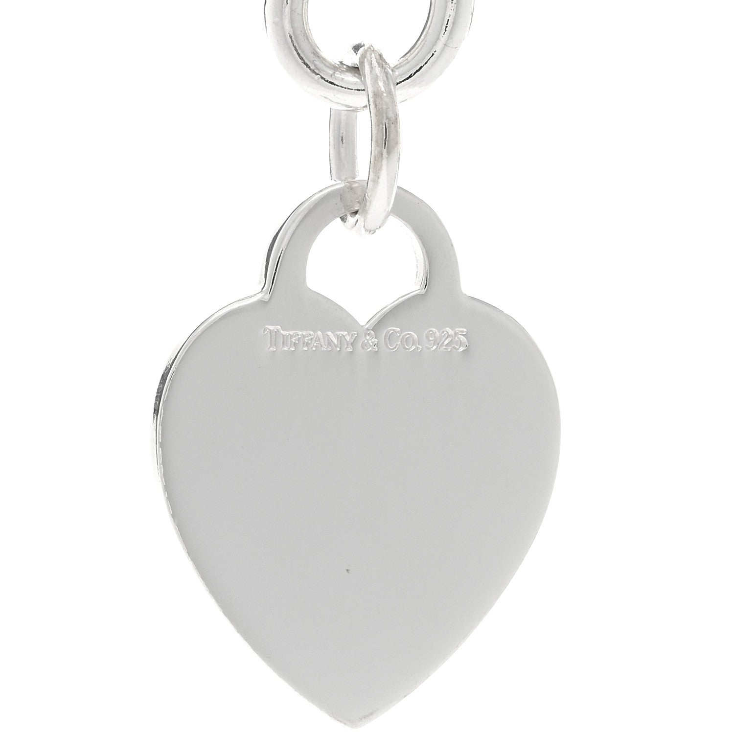Tiffany Sterling Silver Heart Tag Pendant Necklace 4 of 4