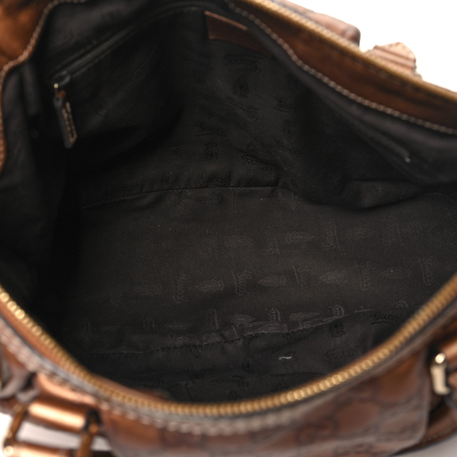 Gucci Metallic Soft Guccissima Medium Sukey Top Handle Bag Bronze 5 of 12