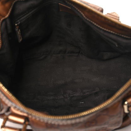 Gucci Metallic Soft Guccissima Medium Sukey Top Handle Bag Bronze 5 of 12