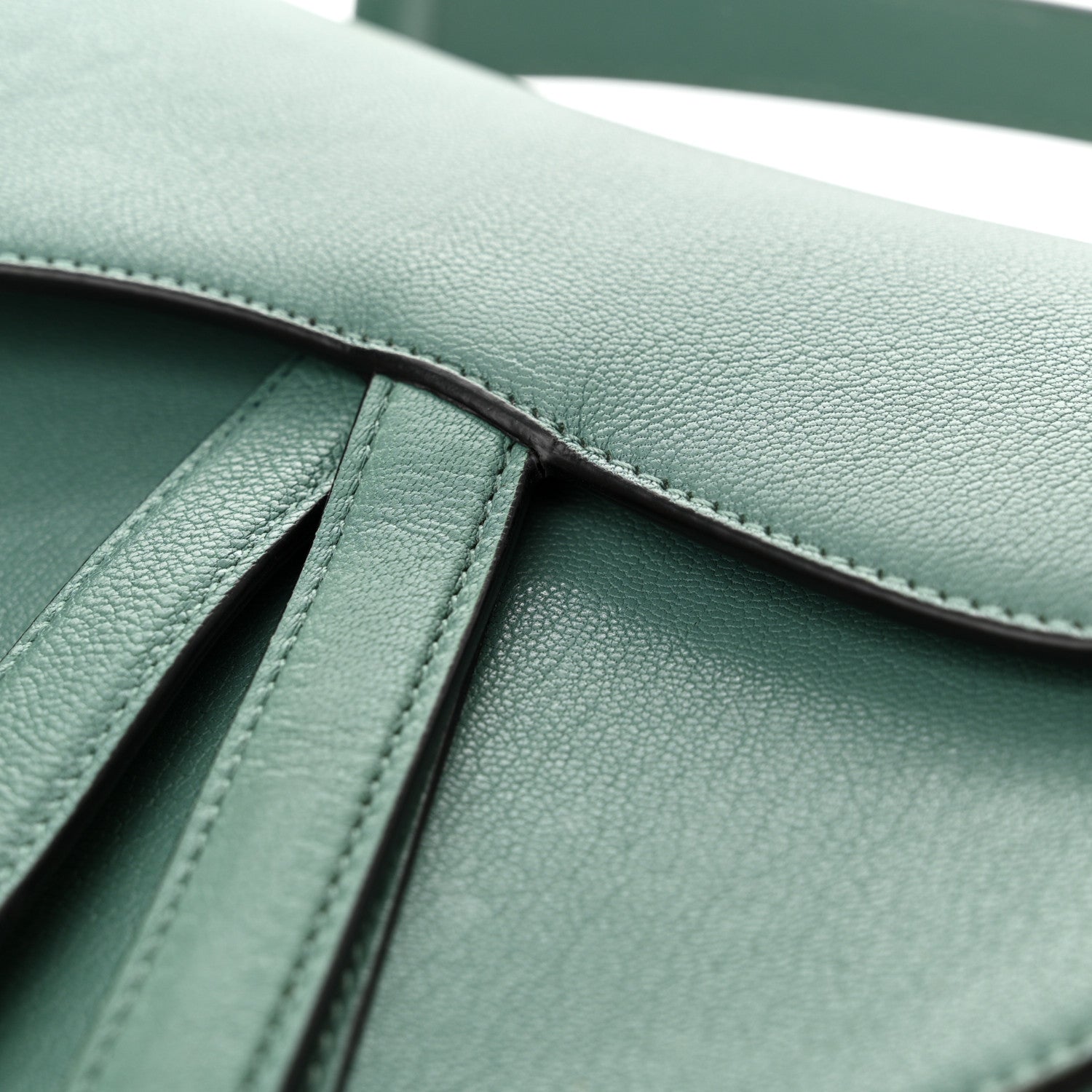 Christian Dior Shiny Goatskin Saddle Bag Green 13 of 14