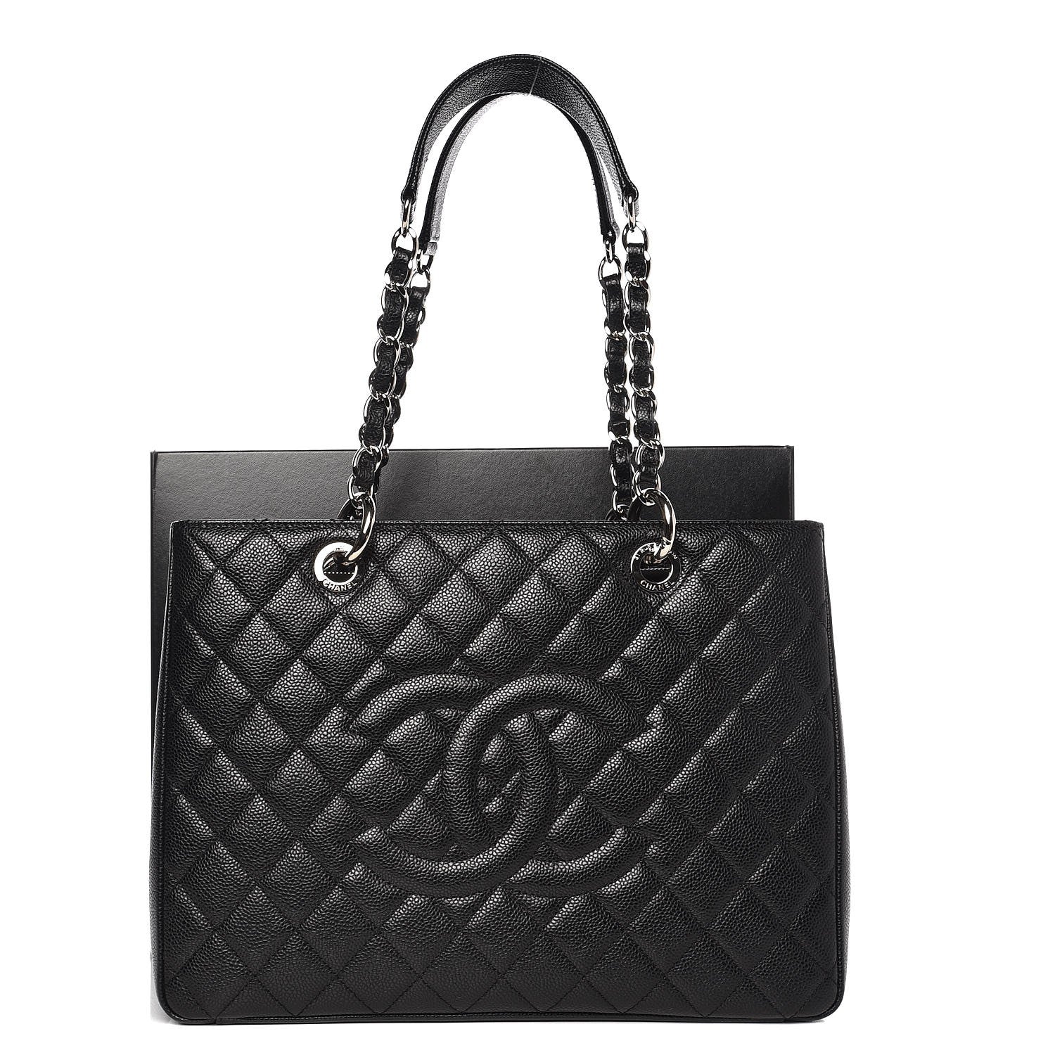 Chanel Caviar Quilted Grand Shopping Tote GST Black 9 of 9