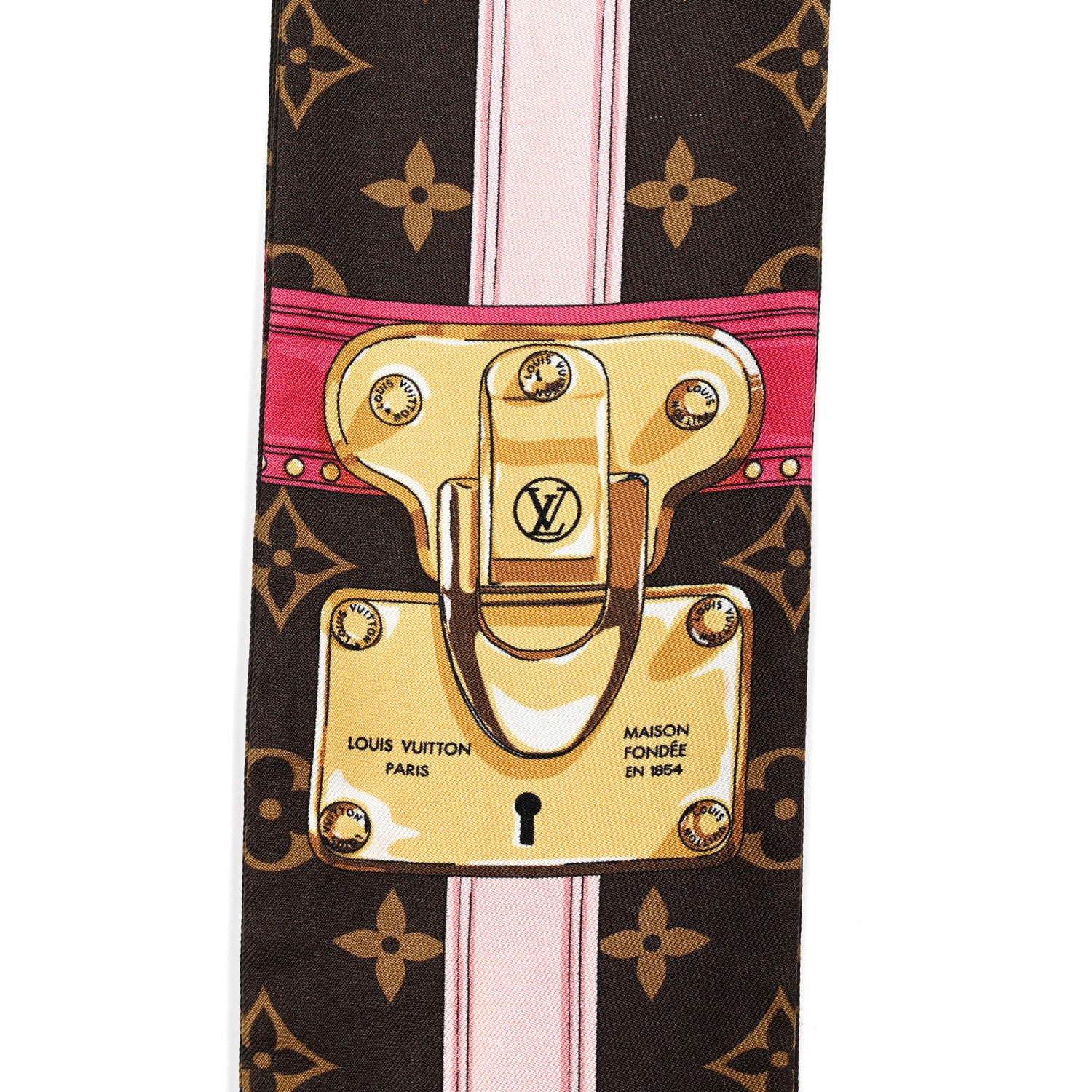 Louis Vuitton Silk Monogram Summer Trunks Bandeau Brown 4 of 4