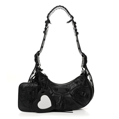 Balenciaga Agneau Arena Le Cagole Shoulder Bag XS Black 3 of 13