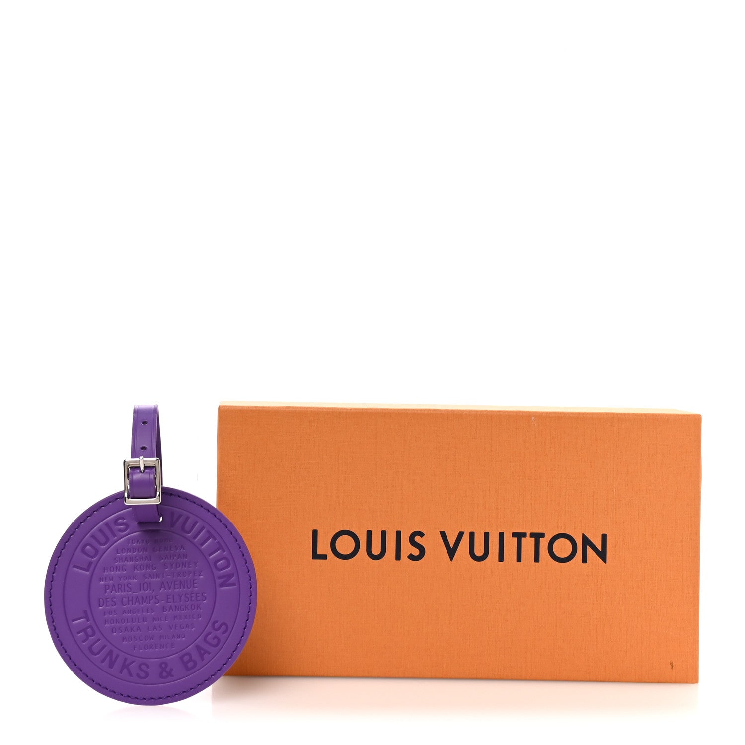 Louis Vuitton Calfskin Colormania Luggage Tag Purple 1839052