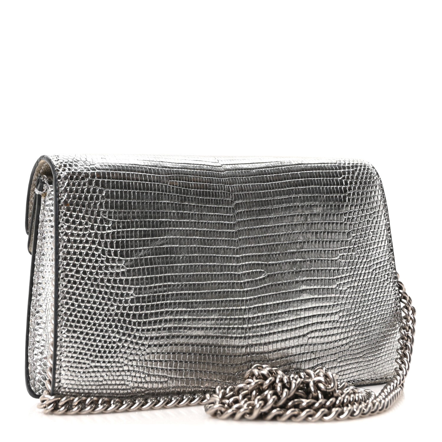 Gucci Lizard Super Mini Dionysus Bag  Silver 2 of 8