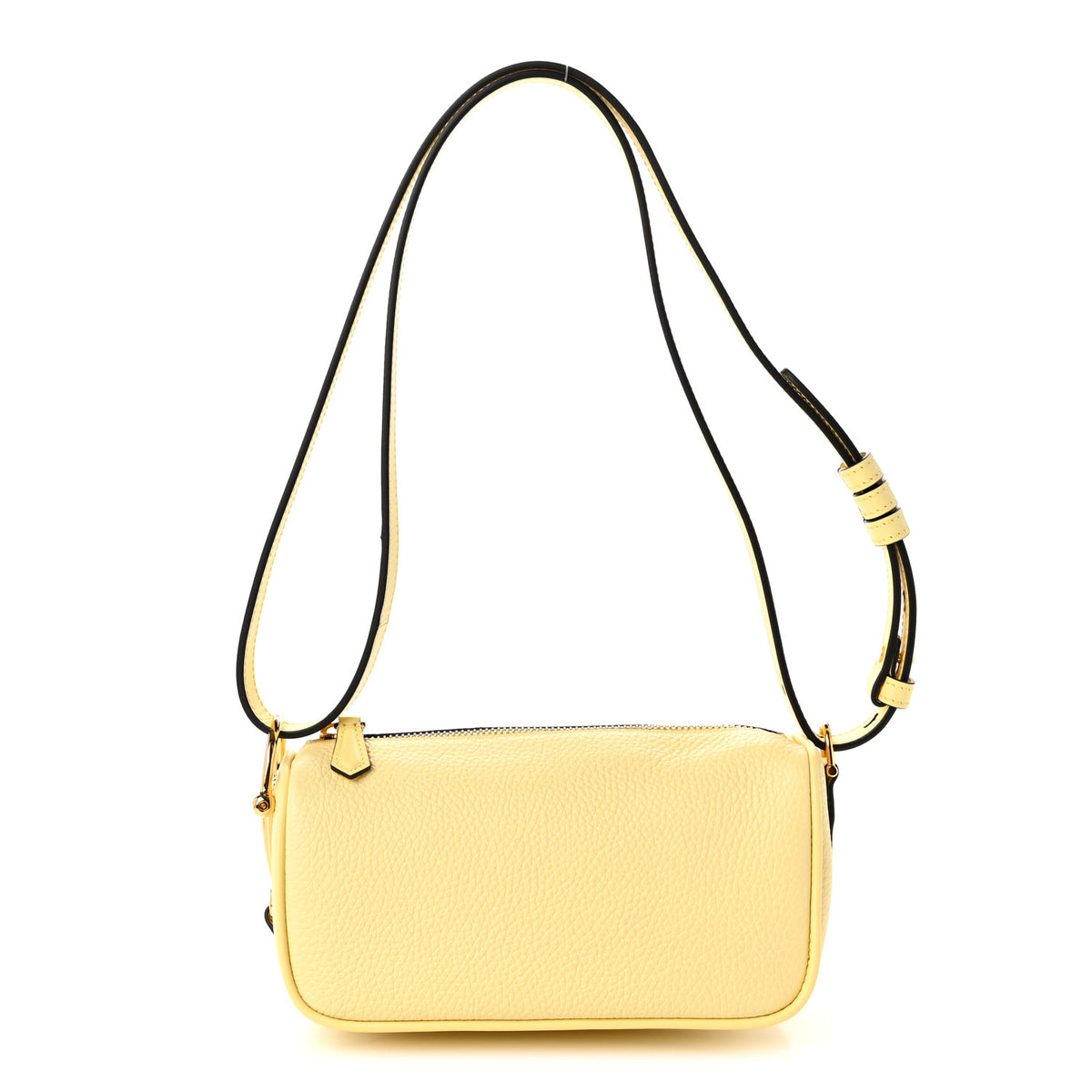 Grainy Calfskin Half Horsebit Mini Shoulder Bag Yellow