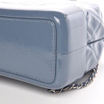 Chanel Patent Goatskin Quilted Small Gabrielle Backpack Blue 9 of 10