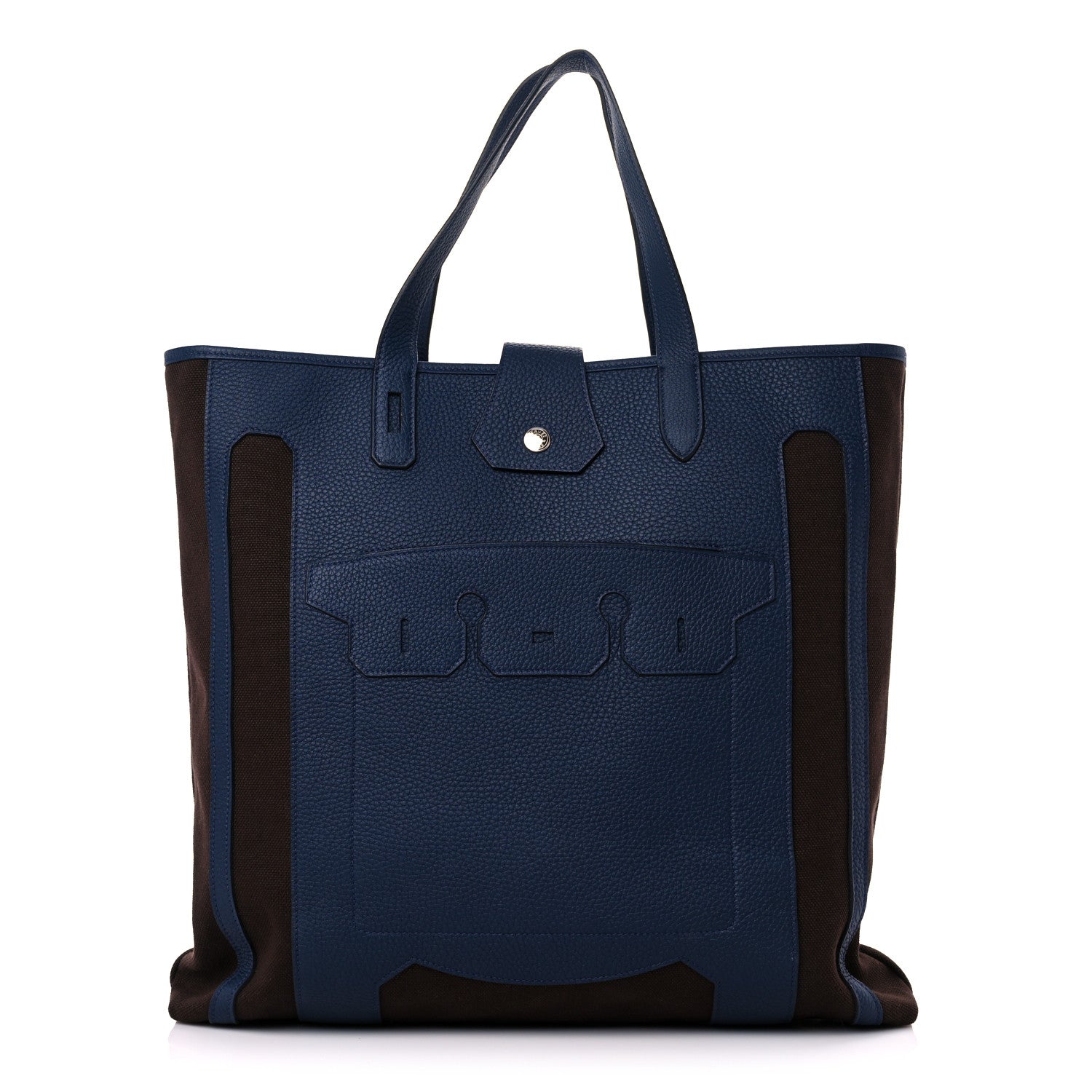 Hermes Canvas Calfskin Petit H Monsieur B Bag 1 of 14