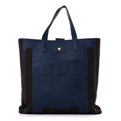 Hermes Canvas Calfskin Petit H Monsieur B Bag 1 of 14