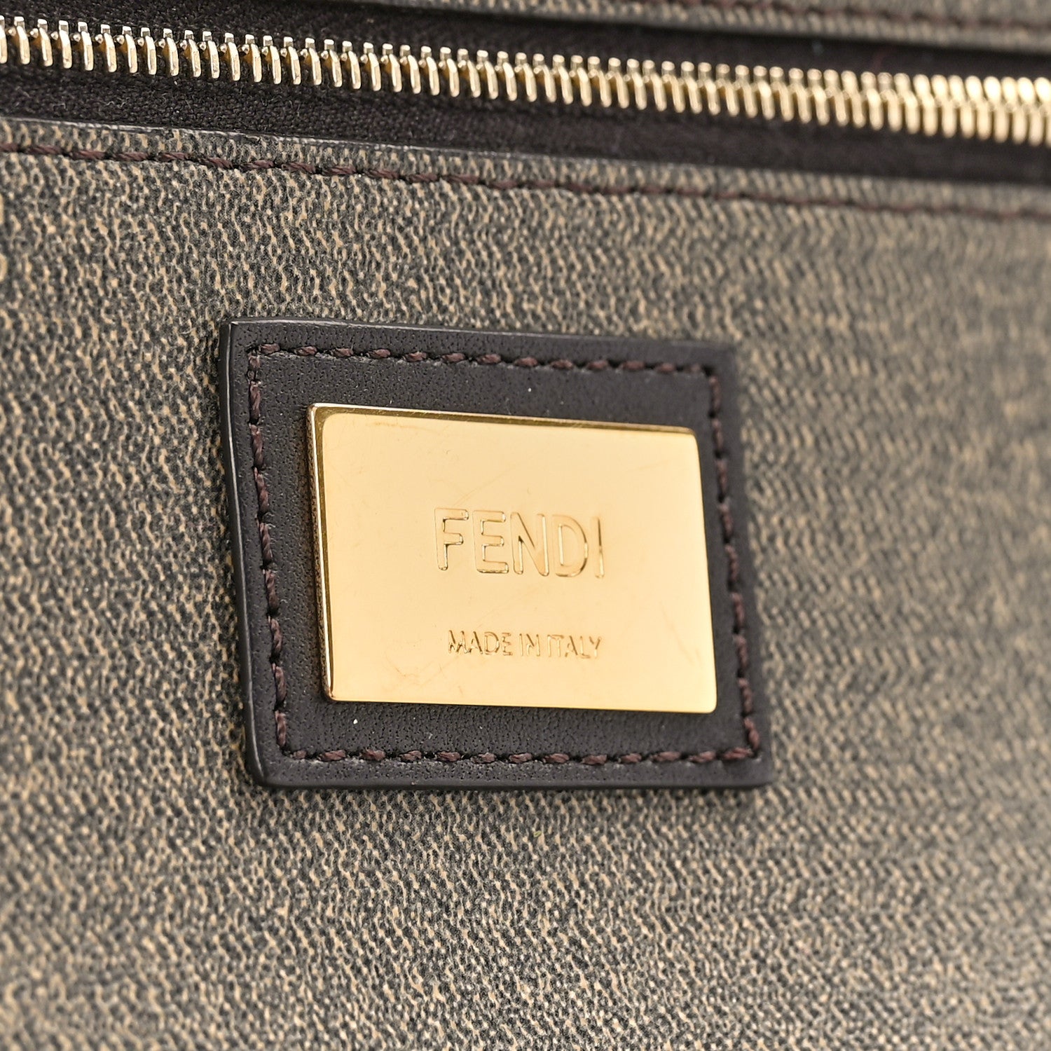 Fendi Zucca Spalmati Small Roll Tote Tobacco Moro 6 of 10