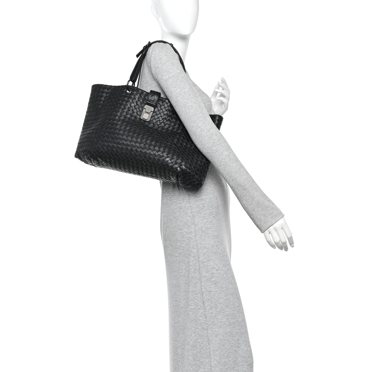 Bottega Veneta Nappa Intrecciato Medium Roma Tote Black 2 of 14