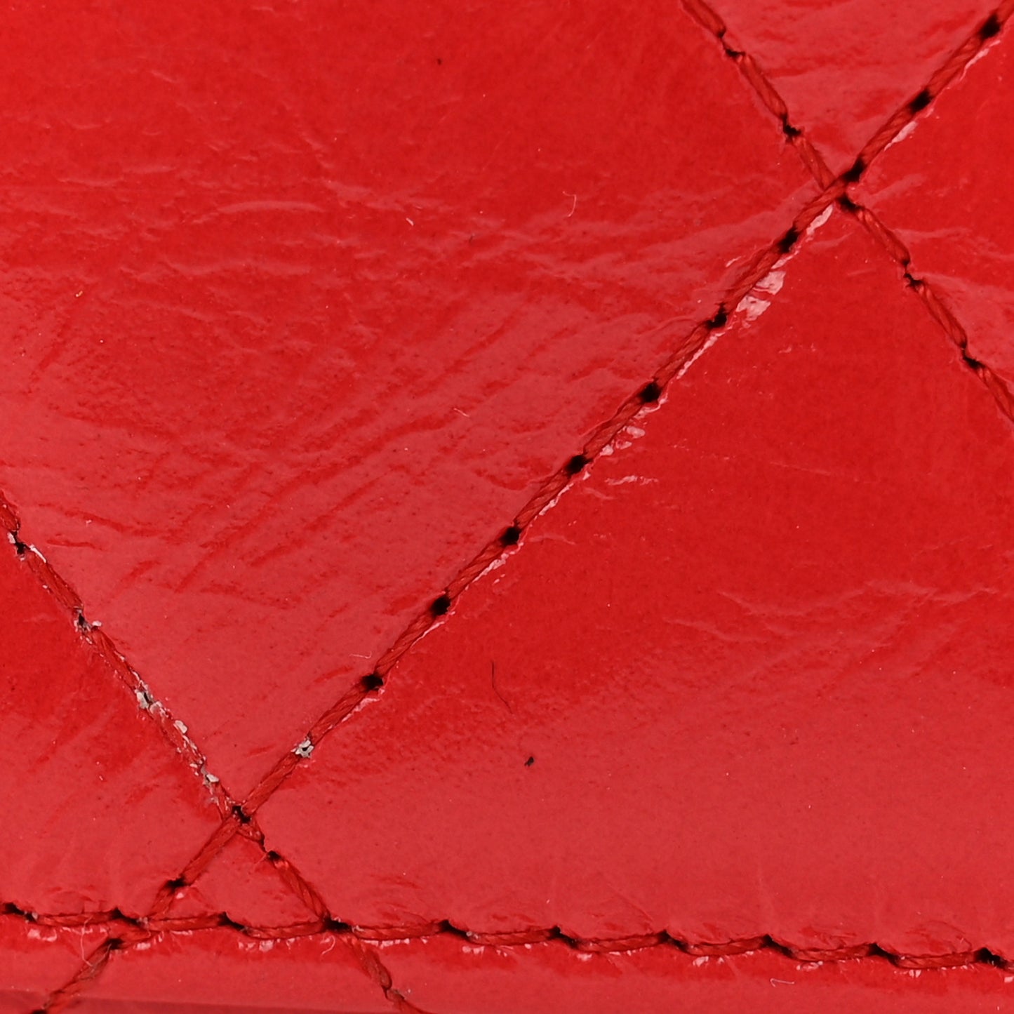 Shiny Aged Calfskin Quilted Nano Kelly Shopper Dark Red