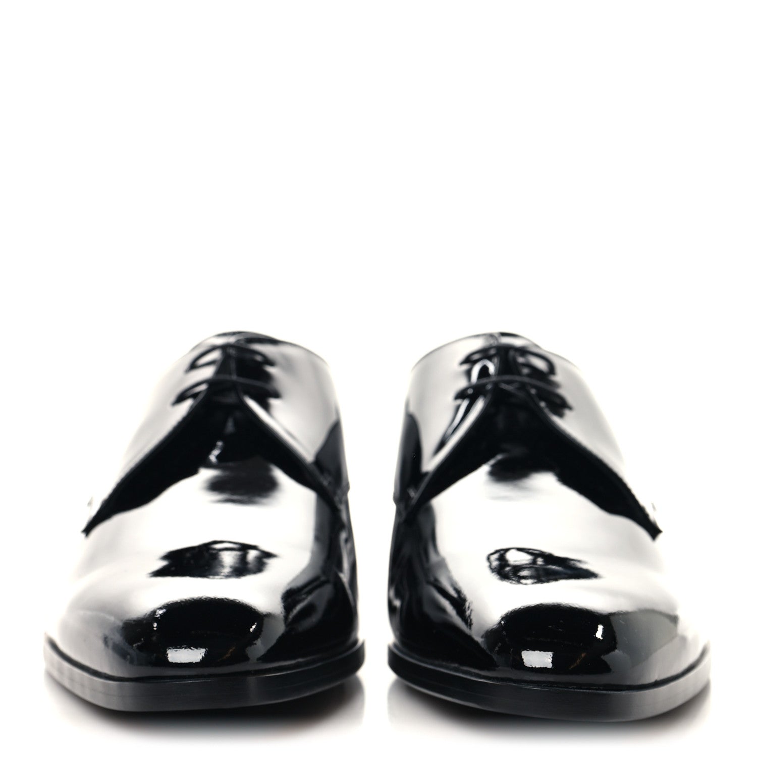 Saint Laurent Patent Calfskin Mens Wyatt Derby Lace Up Shoes 45 Black 3 of 9