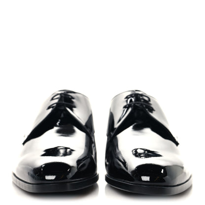 Saint Laurent Patent Calfskin Mens Wyatt Derby Lace Up Shoes 45 Black 3 of 9