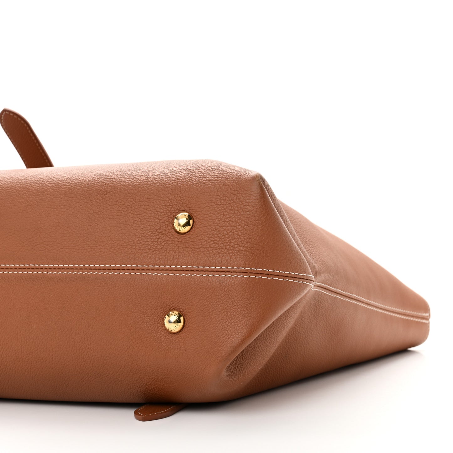 Grained Calfskin Low Key Cabas MM Cognac