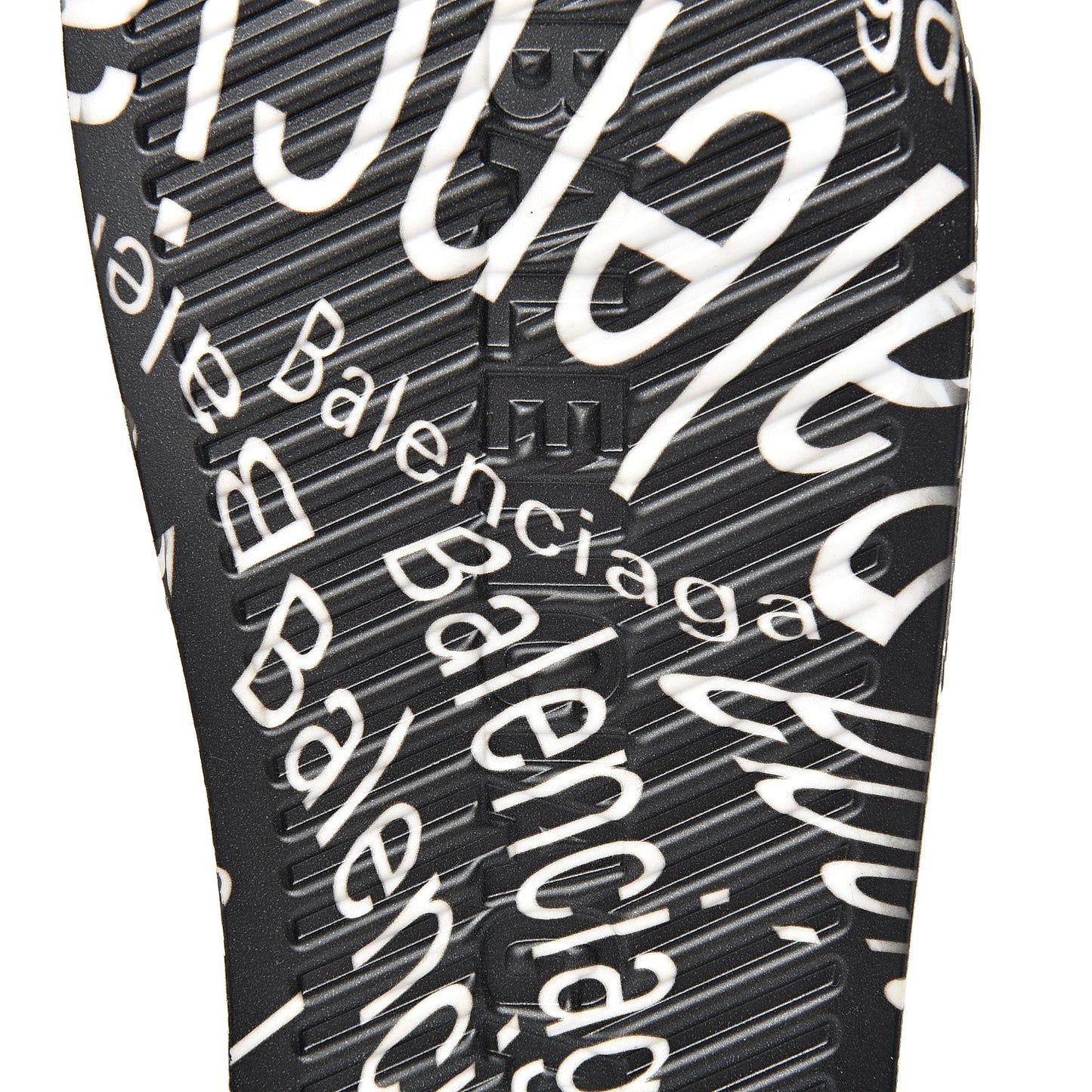Rubber Wave Printed Womens Logo Pool Slide Sandals 36 Black
