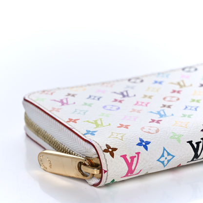 Louis Vuitton Monogram Multicolor Zippy Wallet White Litchi 8 of 12
