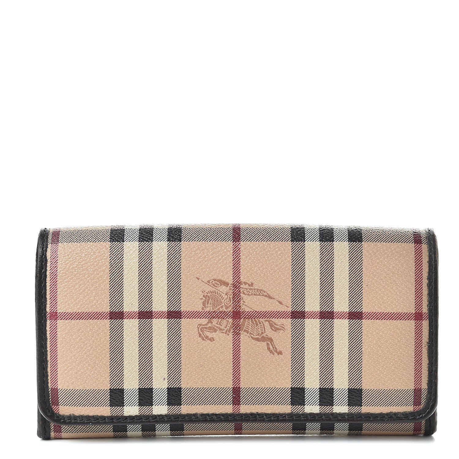 Burberry Haymarket Check Penrose Continental Wallet Chocolate 1 of 15