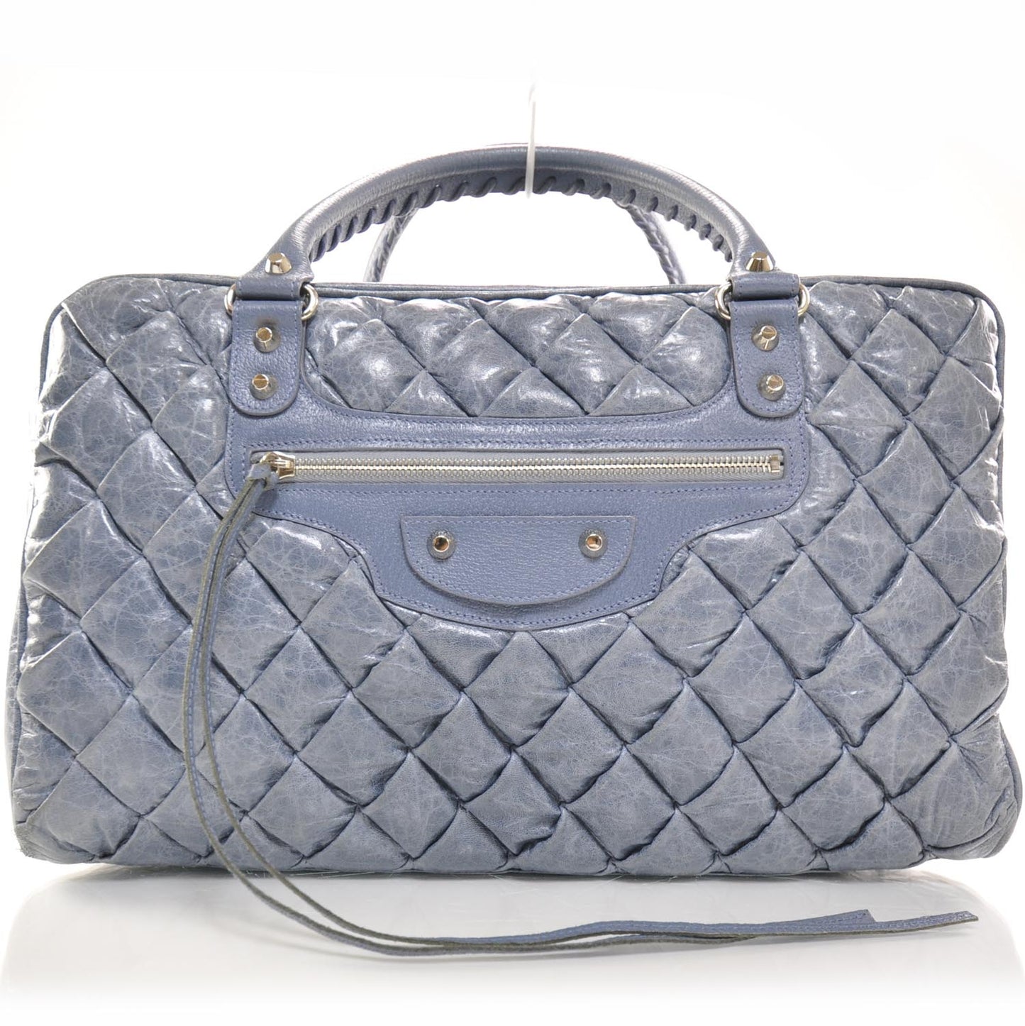 Agneau Quilted Matelasse GM Cornflower Bleu