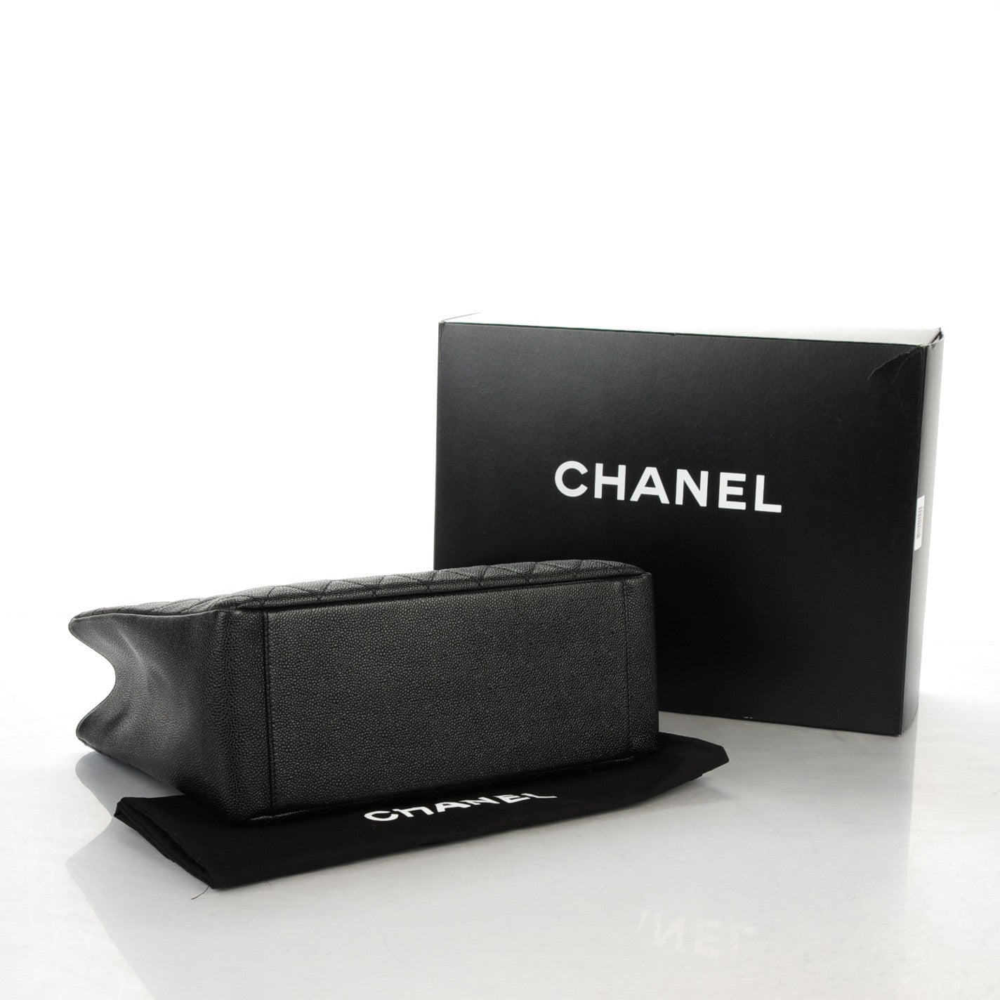 Caviar Quilted Grand Shopping Tote GST Black