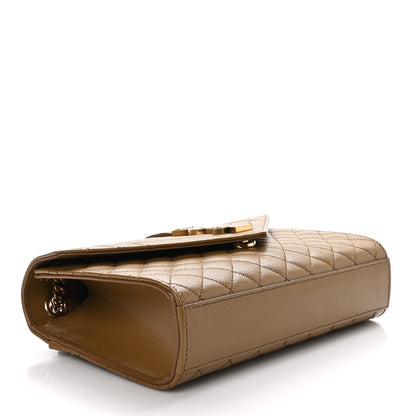 Saint Laurent Grain De Poudre Textured Mixed Matelasse Triquilt Medium Monogram Satchel Old Oil 4 of 9