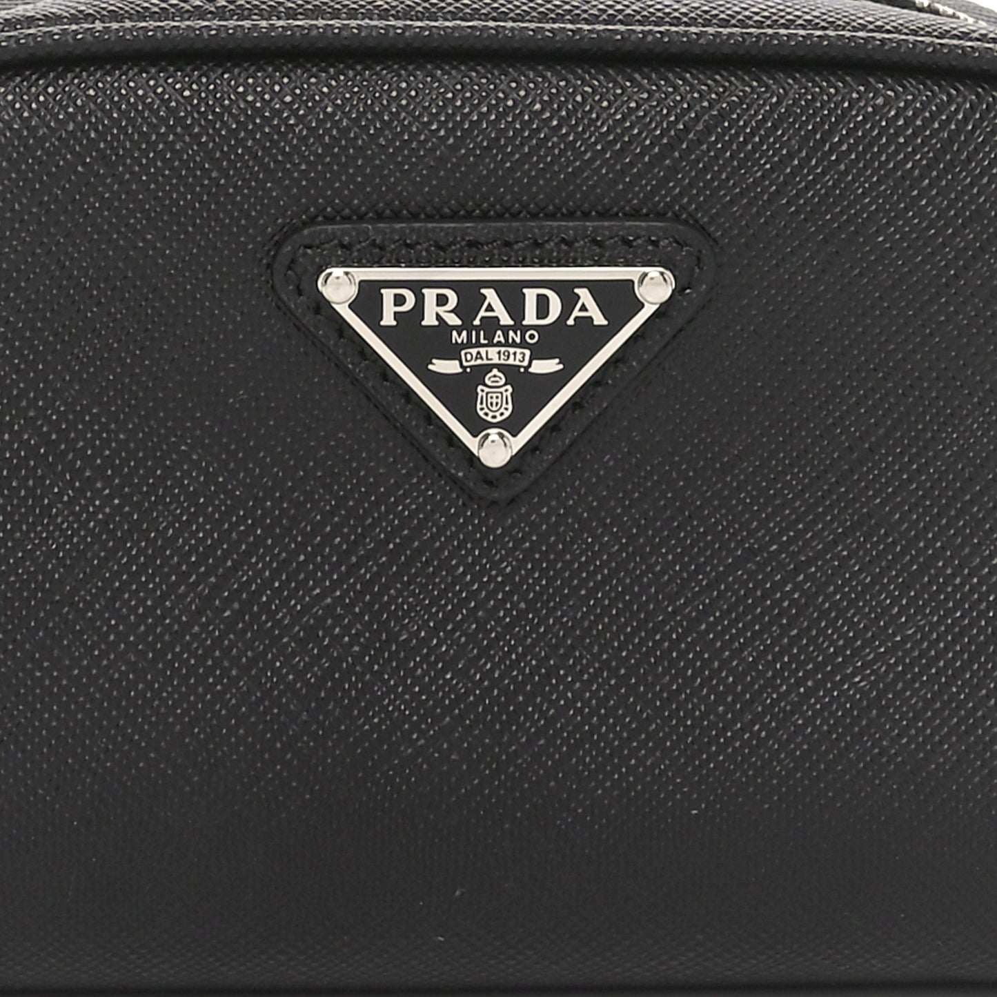 Saffiano Travel Zip Pouch Black