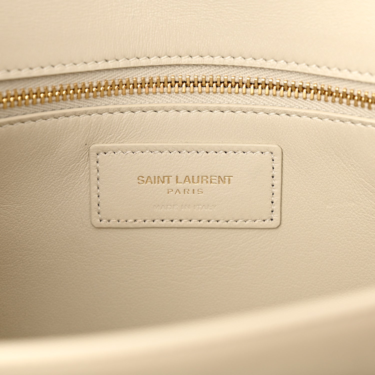 Saint Laurent Smooth Calfskin Le Maillon Satchel Crema Soft 6 of 12