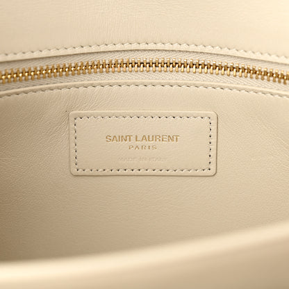 Saint Laurent Smooth Calfskin Le Maillon Satchel Crema Soft 6 of 12