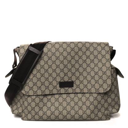 Gucci GG Plus Monogram Messenger Diaper Bag Dark Brown 1 of 11