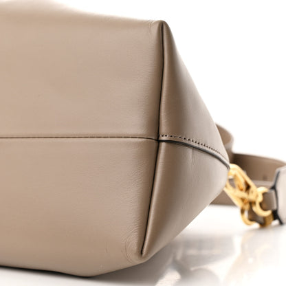 Jimmy Choo Smooth Shiny Calfskin Cinch M Bucket Bag Taupe 10 of 11