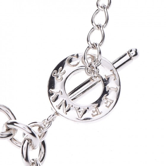 Sterling Silver Heart Tag Toggle Necklace