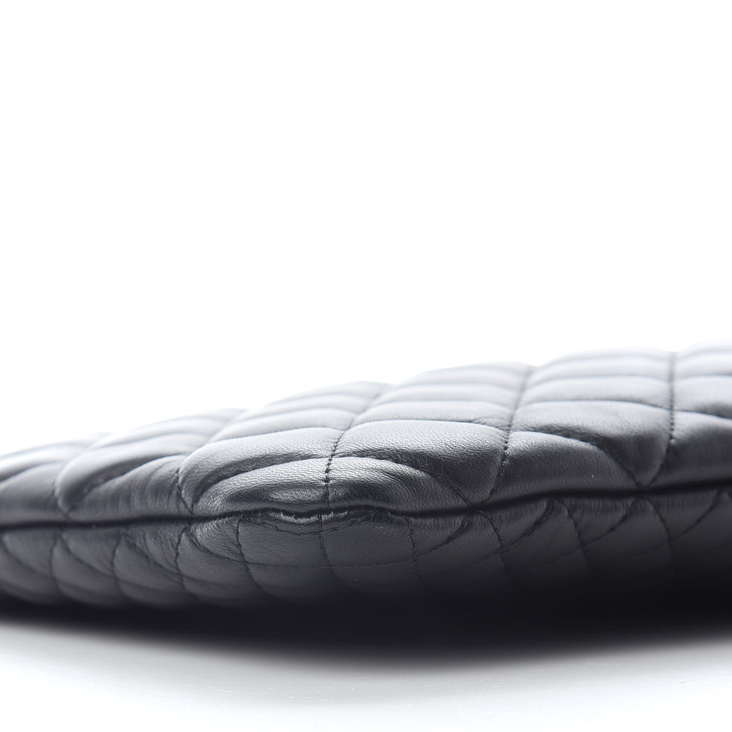 Lambskin Bi Quilted Large Cosmetic Case Black