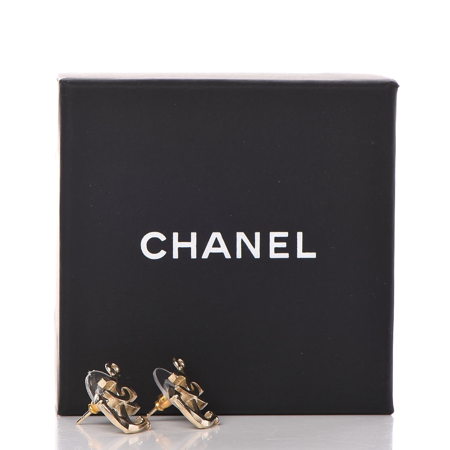 Chanel Metal Anchor CC Earrings Gold 5 of 5