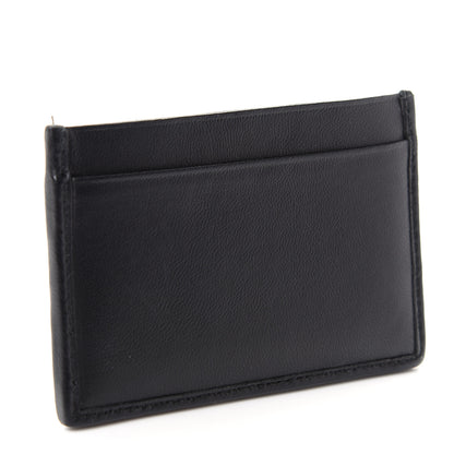 Miu Miu Nappa Matelasse Crystal Miu Card Case Black 3 of 8