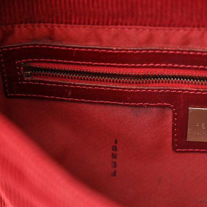 Fendi Corduroy Baguette Rosso 10 of 10
