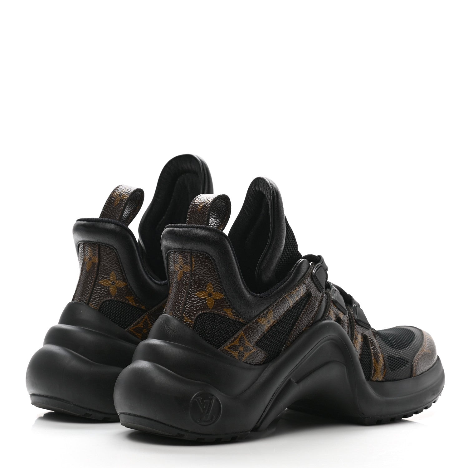 Louis Vuitton Calfskin Patent Monogram LV Archlight Sneakers 35.5 Black 4 of 8