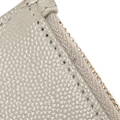 Saint Laurent Monogram Grain de Poudre 5 Fragments Zip Pouch Card Holder Blanc Vintage 8 of 12