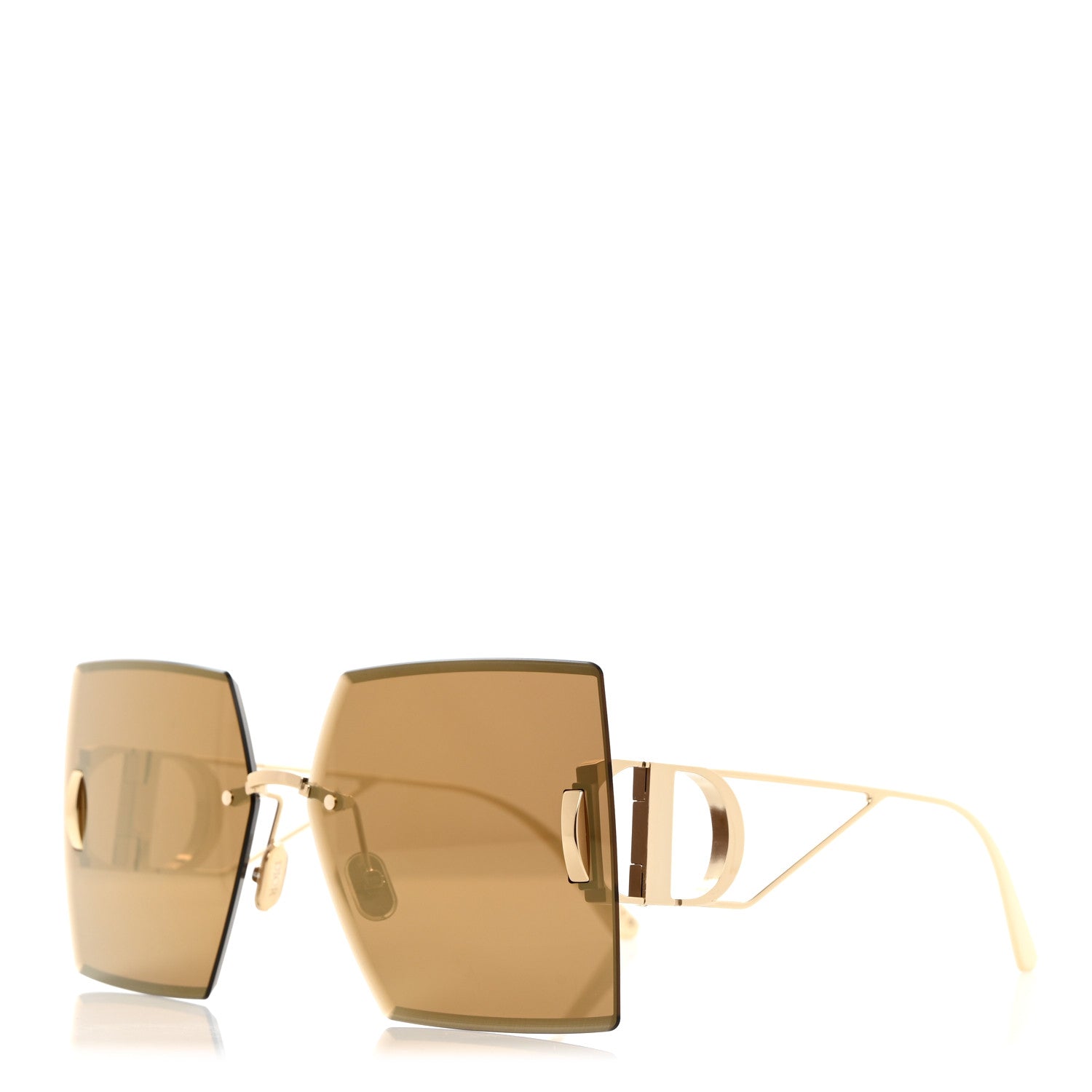Christian Dior Metal Square 30 Montaigne S7U Sunglasses Gold 1 of 7