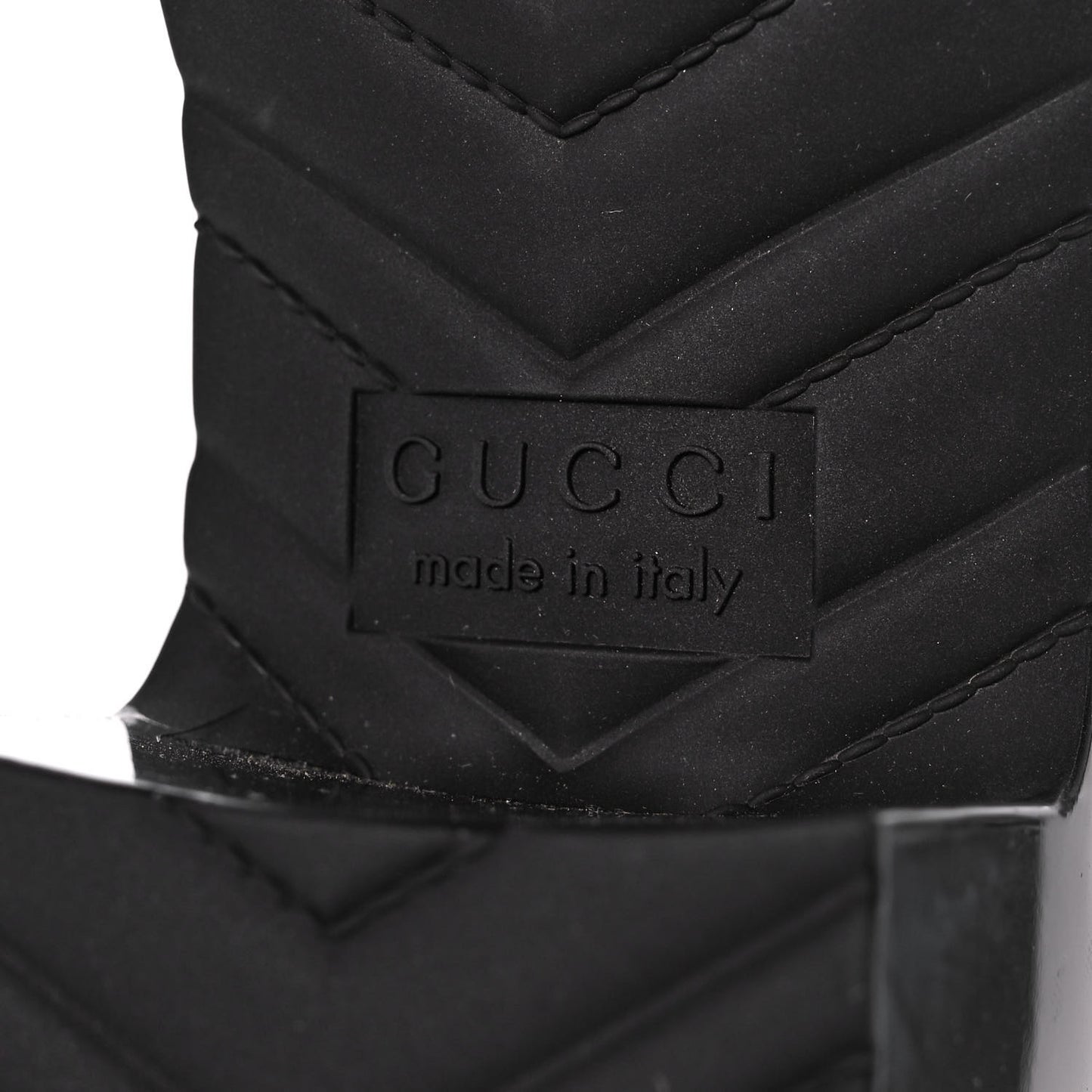 Rubber Gucci Logo Womens Platform 20/60mm Slide Sandals 37 Black