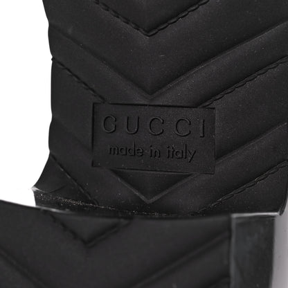 Gucci Rubber Gucci Logo Womens Platform 20/60mm Slide Sandals 37 Black 6 of 9