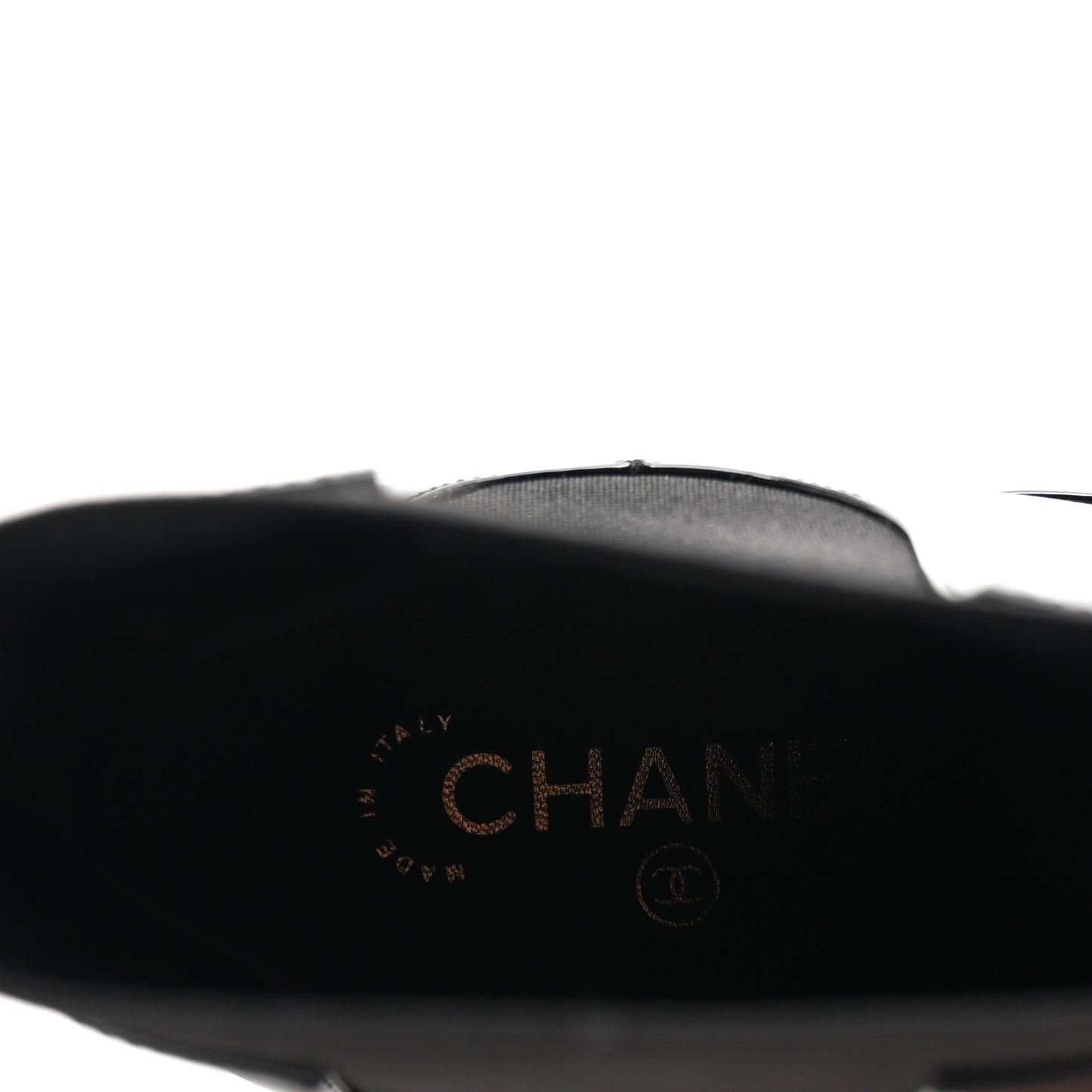 Patent Grosgain Cap Toe Short Boots 38.5 Black