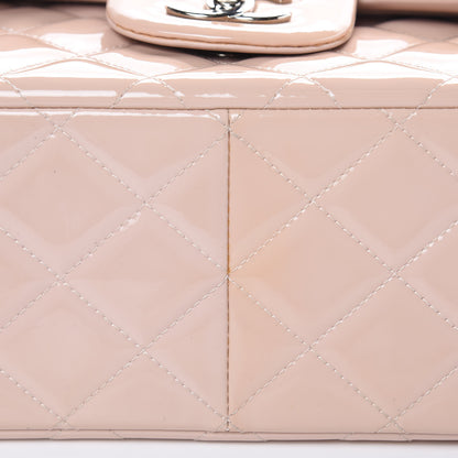 Chanel Patent Quilted Jumbo Double Flap Light Pink 12 of 15