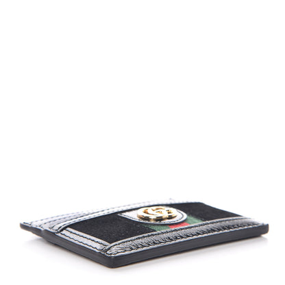 Gucci Suede Patent Web GG Ophidia Card Holder Black 4 of 8