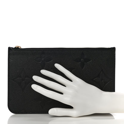 Louis Vuitton Empreinte Monogram Giant Neverfull MM Pochette Black 2 of 10