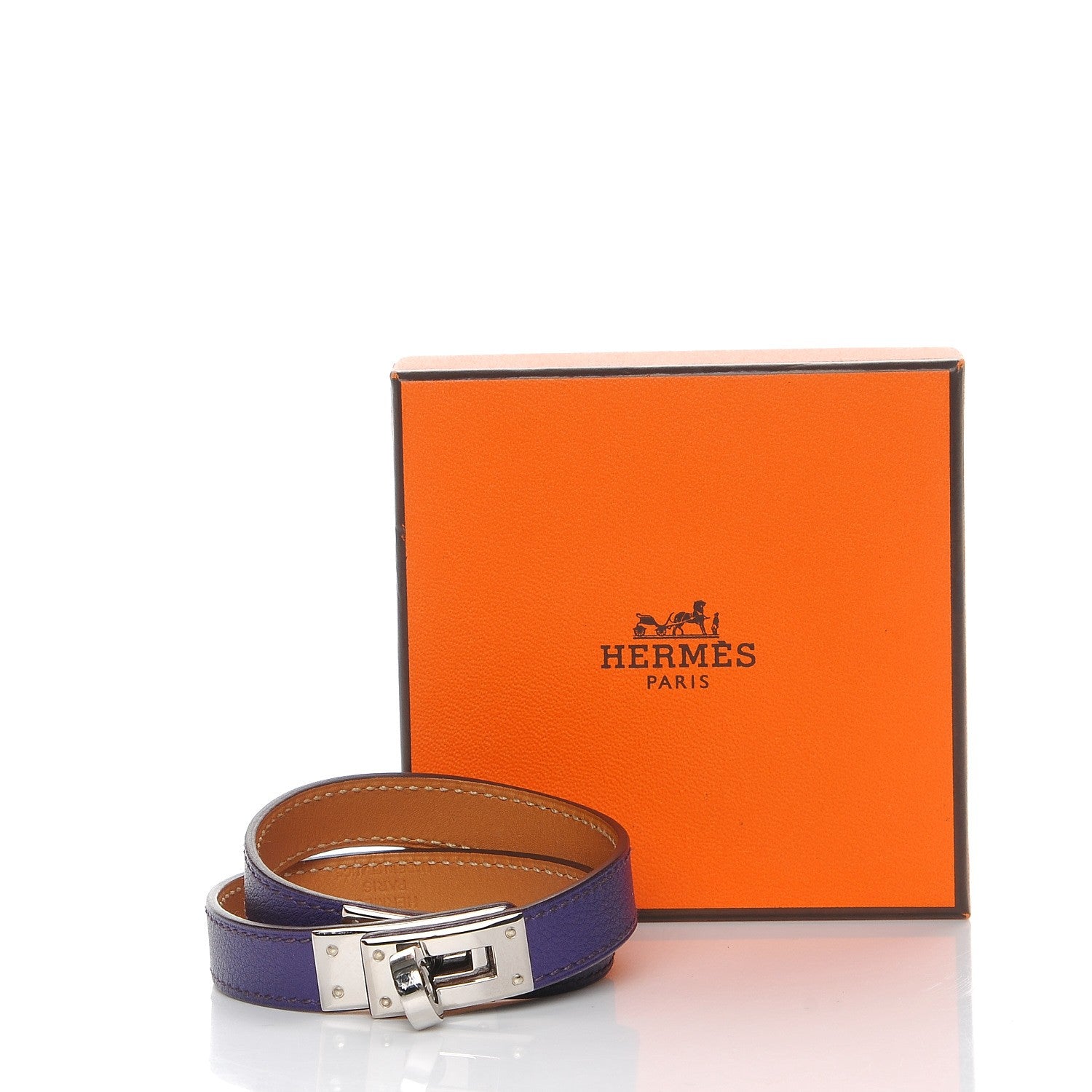 Hermes Swift Kelly Double Tour Bracelet M Iris 7 of 7