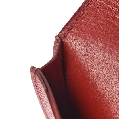 Hermes Epsom Bearn Card Holder Wallet Rouge Grenat 7 of 8