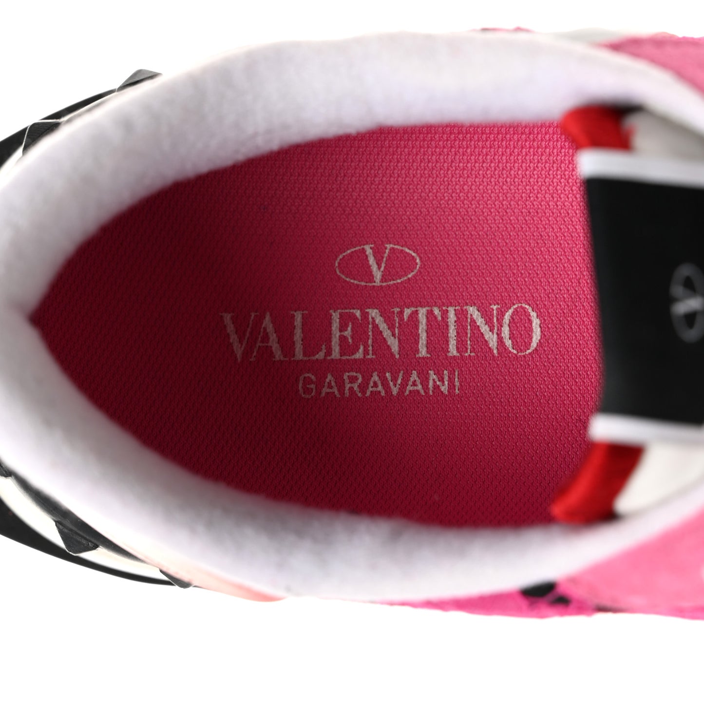 Suede Calfskin Lace Mesh Lacerunner Sneakers 39 Shocking Pink Pure Red