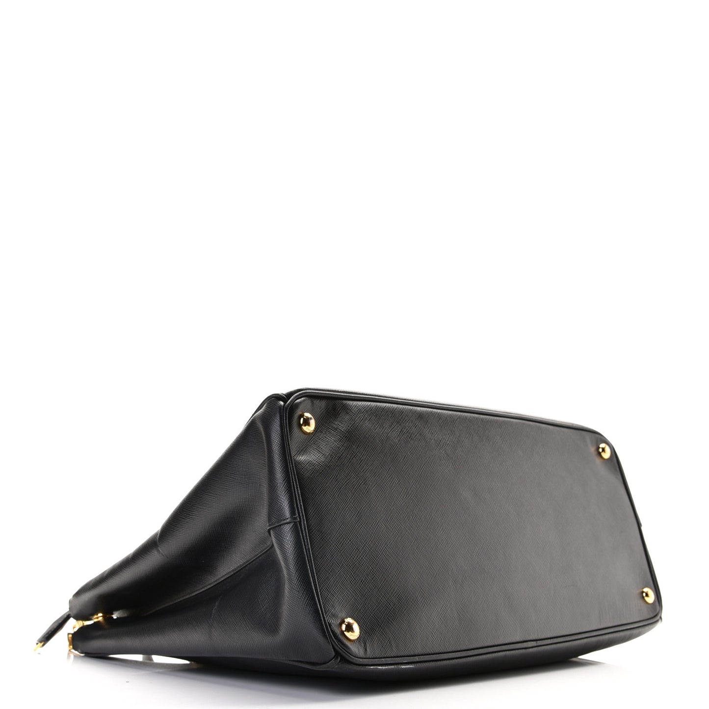 Saffiano Lux Extra Large Galleria Double Zip Tote Black