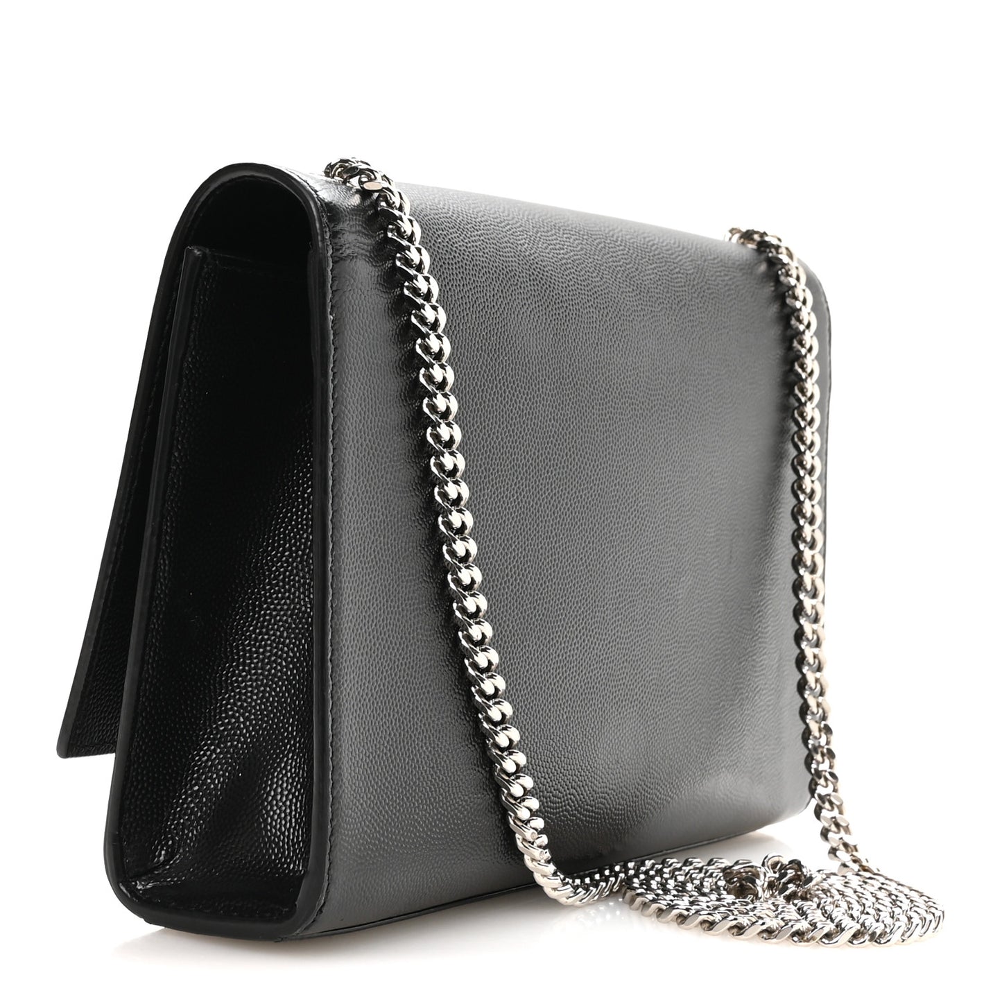 Grain De Poudre Medium Classic Monogram Kate Satchel Black
