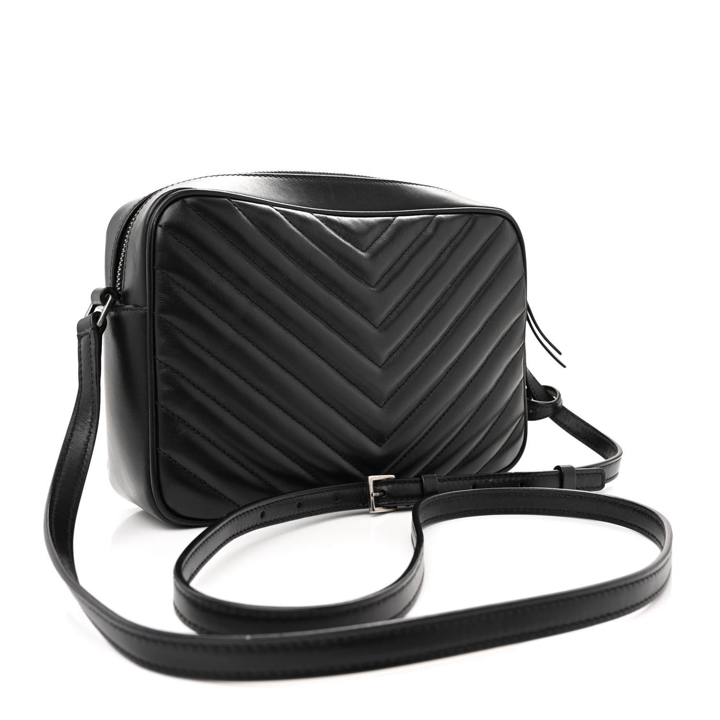 Calfskin Matelasse Monogram Lou Camera Bag Black